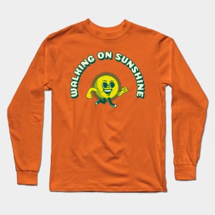 Walking on Sunshine (cartoon sun) Long Sleeve T-Shirt